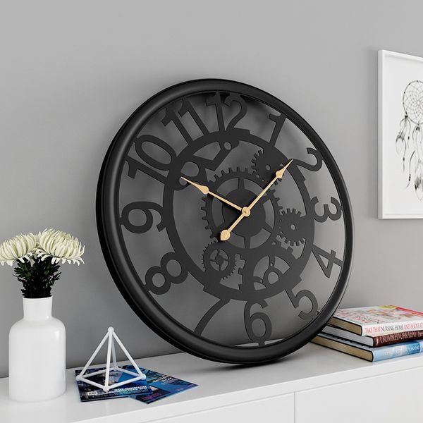 gear wrought iron clock industrial wind wall clock living room personality creative home mute mechanical decorative wall clock, Blue;slivery
gear wrought iron clock industrial wind wall clock living room personality creative home mute mechanical decorative wall clock, Blue;slivery