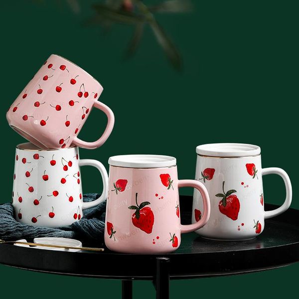 mugs strawberry ceramic coffee cup with lid and spoon latte specialized flower tea juice water mug afternoon drinkware 420ml
mugs strawberry ceramic coffee cup with lid and spoon latte specialized flower tea juice water mug afternoon drinkware 420ml
