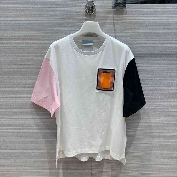 t shirt color block patchwork short sleeve o-neck casual loose t-shirt women high-end brand summer cotton print chic t shirt, White
t shirt color block patchwork short sleeve o-neck casual loose t-shirt women high-end brand summer cotton print chic t shirt, White