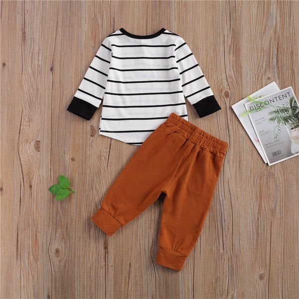 clothing sets 0-24m born baby boys 2-piece outfit set long sleeve striped +pants for kids fashion clothes, White
clothing sets 0-24m born baby boys 2-piece outfit set long sleeve striped +pants for kids fashion clothes, White