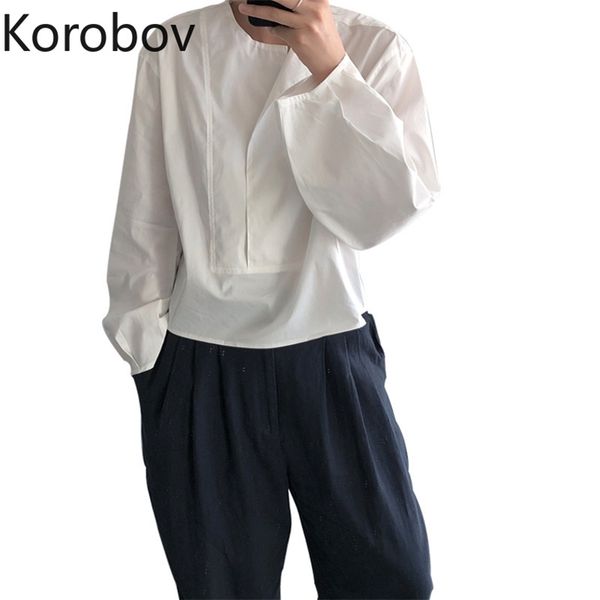 korobov new arrival korean solid women blouses vintage o neck puff long sleeve shirts summer mujer blusas 210430, White
korobov new arrival korean solid women blouses vintage o neck puff long sleeve shirts summer mujer blusas 210430, White