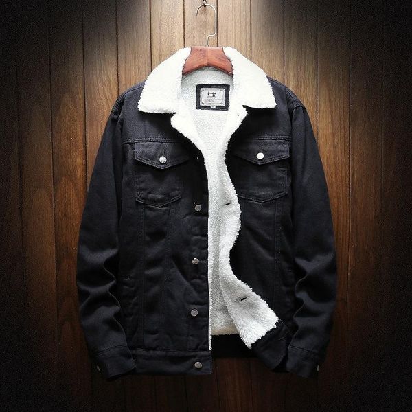 men's jackets the winter plush fashion fur collar denim jacket korean version of trend casual slim cotton warm, Black;brown
men's jackets the winter plush fashion fur collar denim jacket korean version of trend casual slim cotton warm, Black;brown