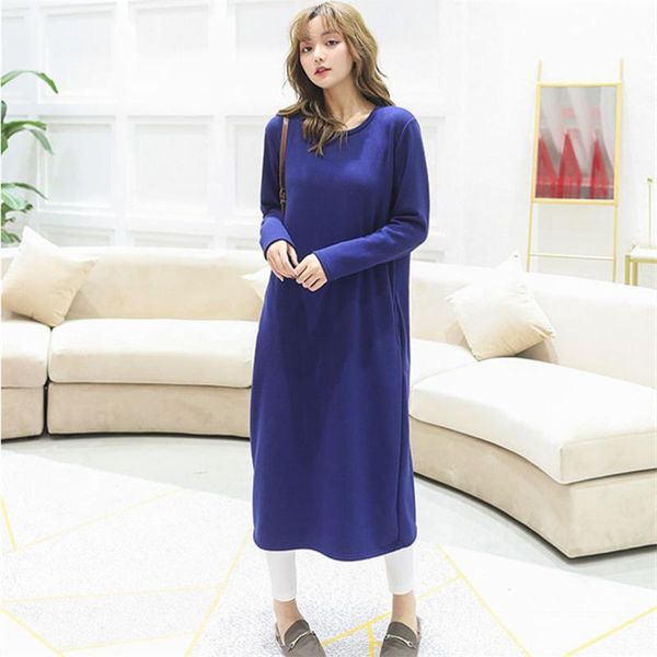 cotton women thicken warm dress 2021 autumn winter loose straight plus size vestidos full sleeve -7xl 8xl 10 colors casual dresses, Black;gray
cotton women thicken warm dress 2021 autumn winter loose straight plus size vestidos full sleeve -7xl 8xl 10 colors casual dresses, Black;gray