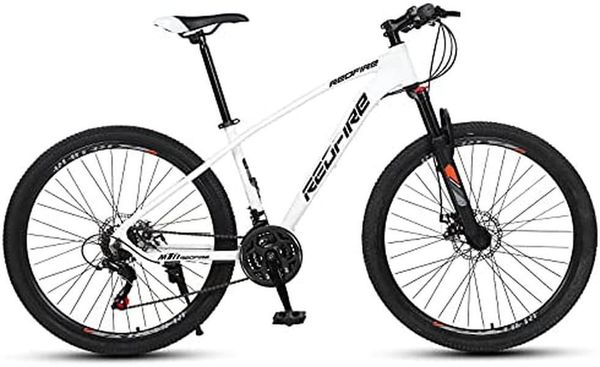 mens mountain bike with lockout suspension fork tourney transmission system aluminum frame and double disc brakes adults mtb bicycle white
mens mountain bike with lockout suspension fork tourney transmission system aluminum frame and double disc brakes adults mtb bicycle white