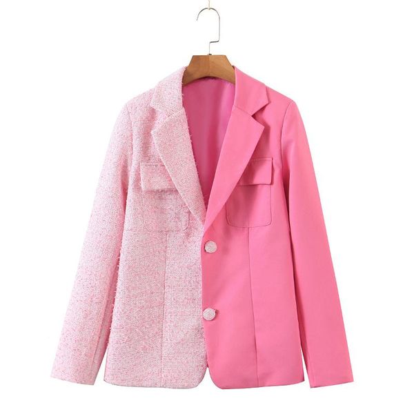 women's suits & blazers the united states in autumn wind 2021 clothing woolen stitching double pocket suit jacket 2408, White;black
women's suits & blazers the united states in autumn wind 2021 clothing woolen stitching double pocket suit jacket 2408, White;black