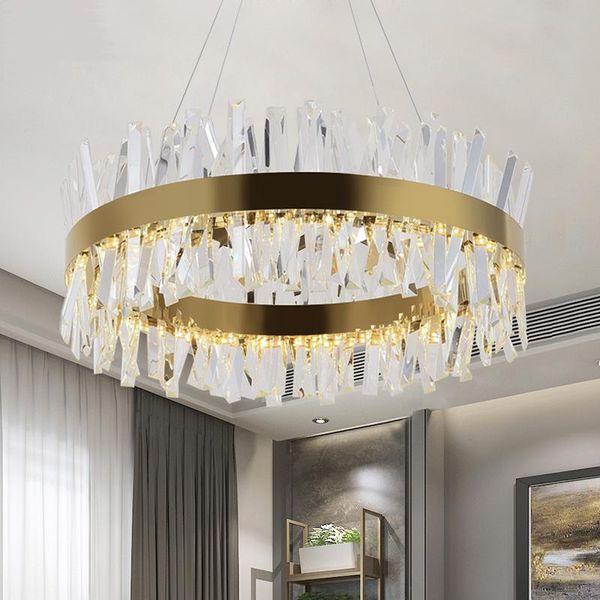 pendant lamps 40/60/80cm round crystal lamp luxury lustre living room decoration sivler gold crystals light home
pendant lamps 40/60/80cm round crystal lamp luxury lustre living room decoration sivler gold crystals light home