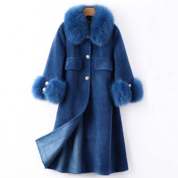 women's wool & blends 2021 lady real blend fur coat collar and cuff winter jacket women warm long outerwear granulated velvet parka, Black
women's wool & blends 2021 lady real blend fur coat collar and cuff winter jacket women warm long outerwear granulated velvet parka, Black