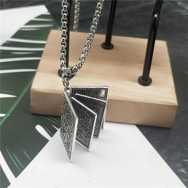 holy bible book pendant necklace can be opened personality for men and women necklaces, Silver
holy bible book pendant necklace can be opened personality for men and women necklaces, Silver