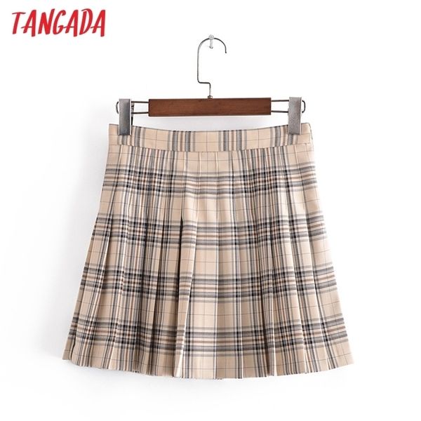 tangada women vintage plaid pattern pleated skirt side zipper casual female 3h266 210621, Black
tangada women vintage plaid pattern pleated skirt side zipper casual female 3h266 210621, Black