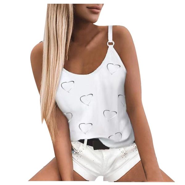 women's t-shirt womens print o-neck tank sleeveless workout shirts casual loose tees, White 
women's t-shirt womens print o-neck tank sleeveless workout shirts casual loose tees, White