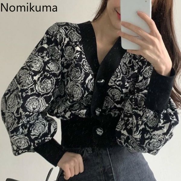 nomikuma vintage flower sweater women v neck long sleeve single breasted casual fashion retro cropped cardigan ropa mujer 3c878 210514, White;black
nomikuma vintage flower sweater women v neck long sleeve single breasted casual fashion retro cropped cardigan ropa mujer 3c878 210514, White;black