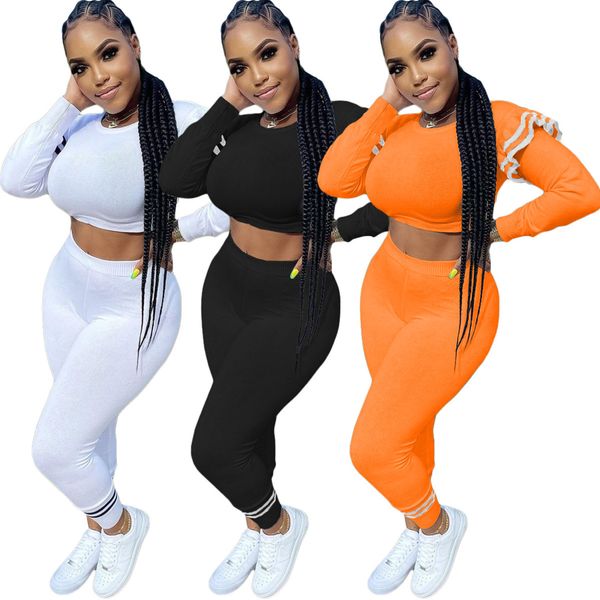 women designers clothes 2021 women's fashion and lovely printed ruffle leisure sports two piece set, White
women designers clothes 2021 women's fashion and lovely printed ruffle leisure sports two piece set, White