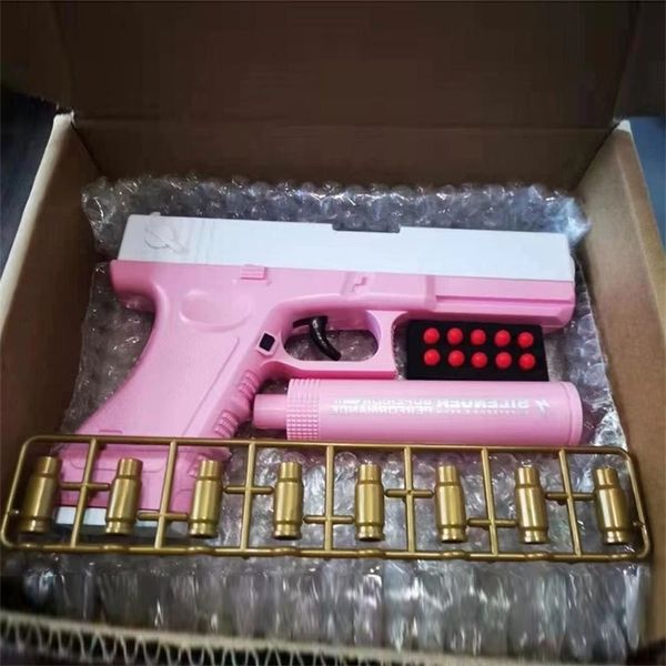 2465children glock soft shell pistol shaking tiktok with the same boy can launch simulation model gun