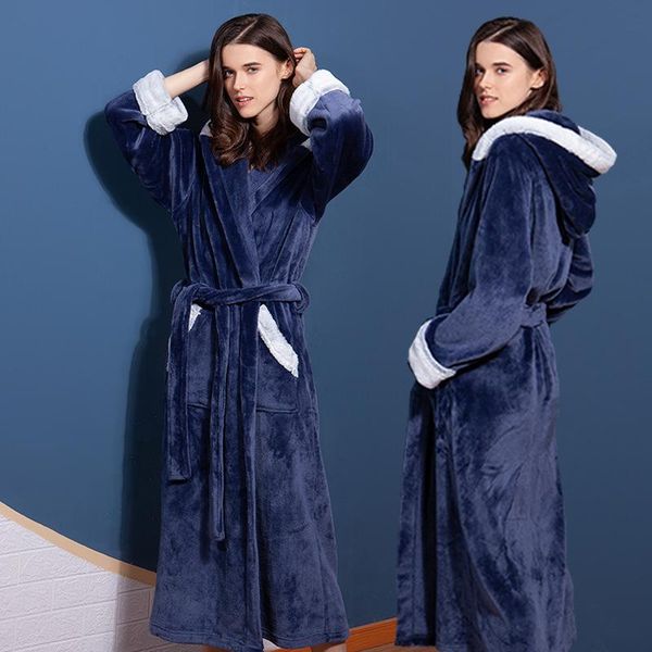 women's sleepwear winter flannel long velvet thick warm soft couples nightgown hooded bathrobe lovers casual home dressing gown pajamas, Black;red
women's sleepwear winter flannel long velvet thick warm soft couples nightgown hooded bathrobe lovers casual home dressing gown pajamas, Black;red