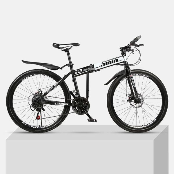 24/26 "21-speed mountain folding bicycle double absorption variable speed fast bike for male and female students black
24/26 "21-speed mountain folding bicycle double absorption variable speed fast bike for male and female students black