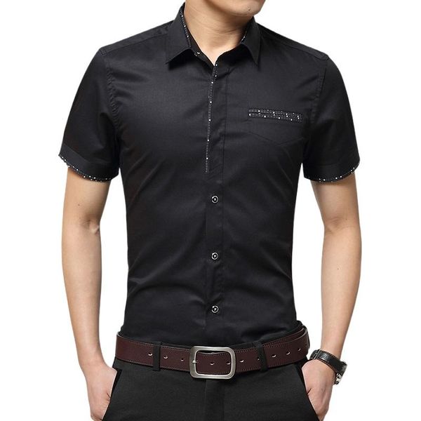 loldeal summer men shirt short sleeve floral print slim fit fashion causal dress business male men's casual shirts, White;black
loldeal summer men shirt short sleeve floral print slim fit fashion causal dress business male men's casual shirts, White;black