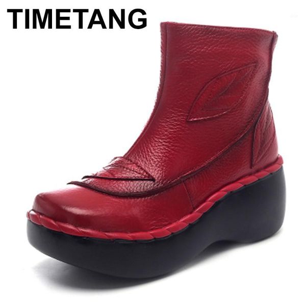 boots timetangwomen's ankle autumn genuine leather handmade ladies shoes woman wedges 2021 rubber sole female1, Black
boots timetangwomen's ankle autumn genuine leather handmade ladies shoes woman wedges 2021 rubber sole female1, Black