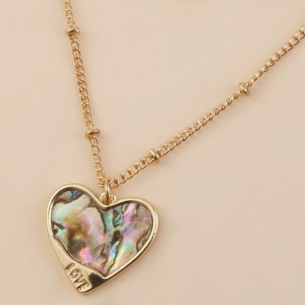 pendant necklaces fysl light yellow gold color love heart abalone shell link chain necklace romantic style jewelry, Silver
pendant necklaces fysl light yellow gold color love heart abalone shell link chain necklace romantic style jewelry, Silver