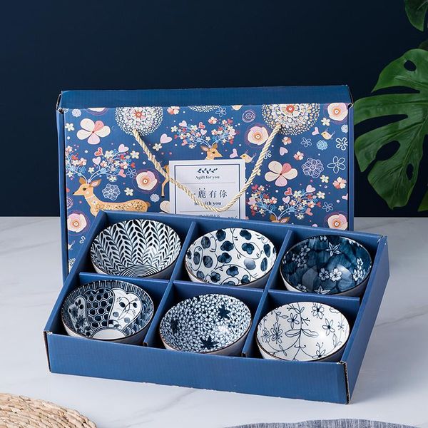bowls customized japanese creative household bowl chopsticks set blue and white porcelain gift box
bowls customized japanese creative household bowl chopsticks set blue and white porcelain gift box