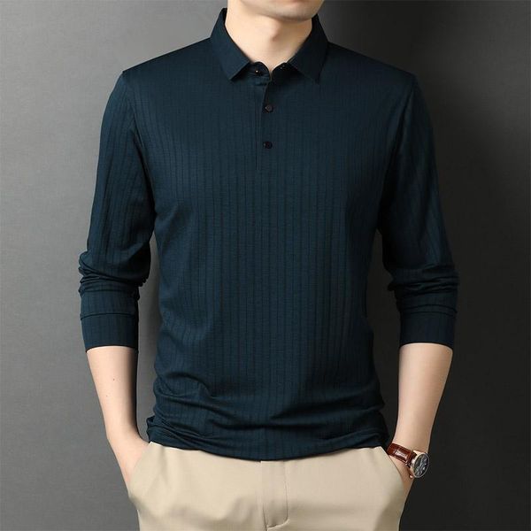 men's t-shirts 2021 spring and autumn tees male lapel solid color striped long-sleeved t shirt men business casual shirts jke1851, White;black
men's t-shirts 2021 spring and autumn tees male lapel solid color striped long-sleeved t shirt men business casual shirts jke1851, White;black