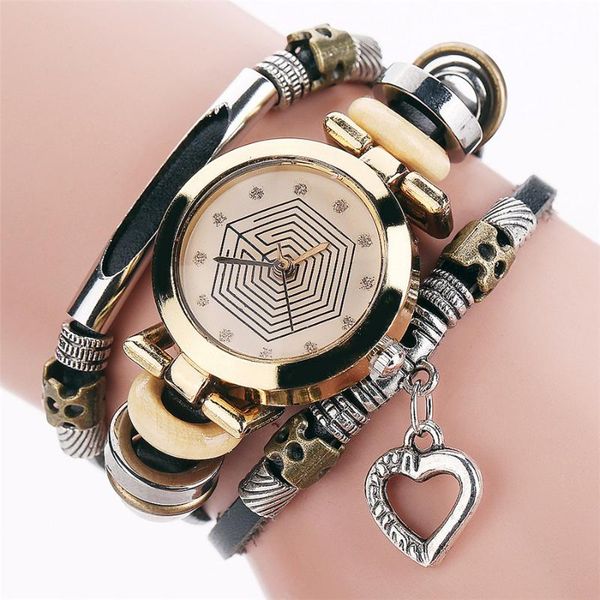 wristwatches vintage leather love heart pendant bracelet watches casual women quartz wrist watch gift clock relogio feminino, Slivery;brown
wristwatches vintage leather love heart pendant bracelet watches casual women quartz wrist watch gift clock relogio feminino, Slivery;brown