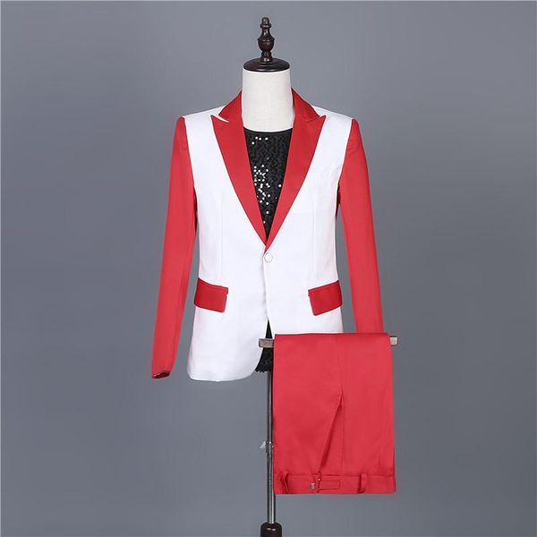 men's suits & blazers 2021 casual multicolor suit slim fit dual-color patchwork performance two pieces, White;black
men's suits & blazers 2021 casual multicolor suit slim fit dual-color patchwork performance two pieces, White;black