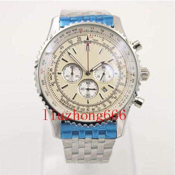 48mm new quality wristwatches b06 b01 navitimer chronograph battery movement quartz silver dial men stainsteel steel mens, Slivery;brown
48mm new quality wristwatches b06 b01 navitimer chronograph battery movement quartz silver dial men stainsteel steel mens, Slivery;brown