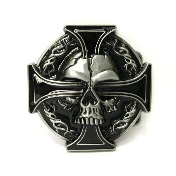 cross of iron skull belt buckle metal round big for mens belts accessories, Black;brown
cross of iron skull belt buckle metal round big for mens belts accessories, Black;brown