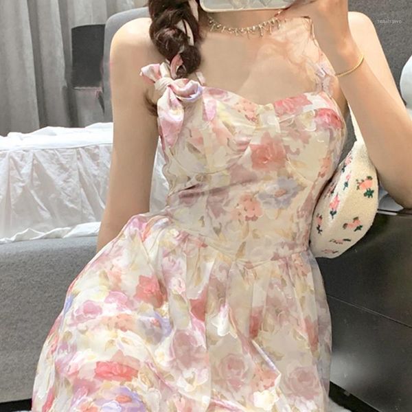 casual dresses korean style french vintage summer women 2021 mini floral elegant strap dress females design sleeveless, Black;gray
casual dresses korean style french vintage summer women 2021 mini floral elegant strap dress females design sleeveless, Black;gray