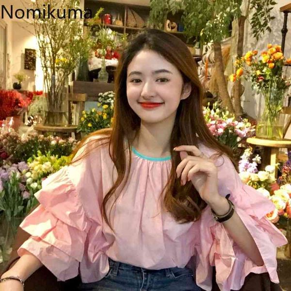 nomikuma blusas femme ruffle patchwork blouse women o neck solid color korean style shirts casual sweet camisas 210514, White
nomikuma blusas femme ruffle patchwork blouse women o neck solid color korean style shirts casual sweet camisas 210514, White