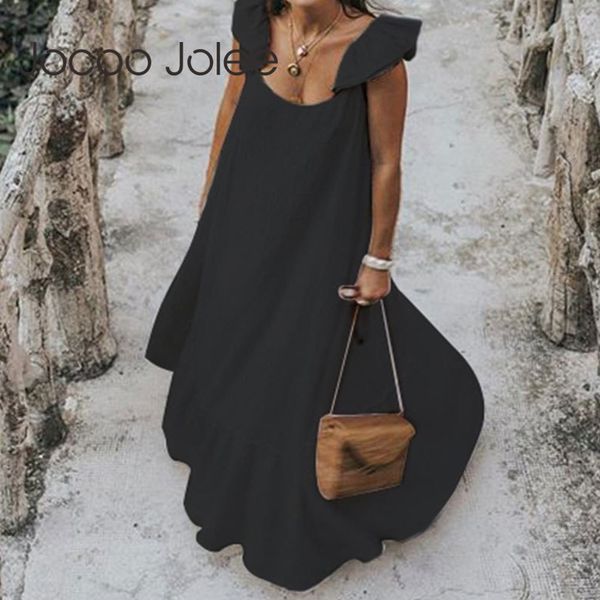 causal sleeveless ruffles loose long dress elegant white maxi vintage harajuku backless beach party 210428, Black;gray
causal sleeveless ruffles loose long dress elegant white maxi vintage harajuku backless beach party 210428, Black;gray