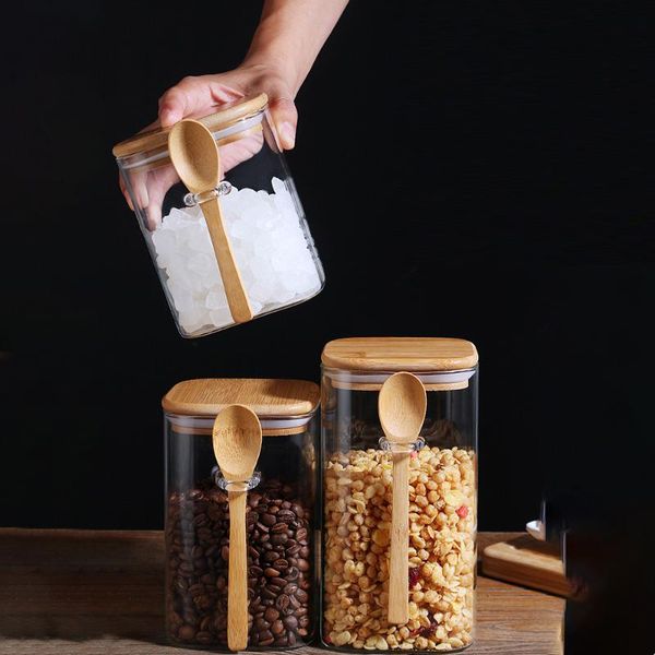 storage bottles & jars jar food container clear glass with sealed bamboo lid spoon coffee bean grain candy airtight kitchen
storage bottles & jars jar food container clear glass with sealed bamboo lid spoon coffee bean grain candy airtight kitchen