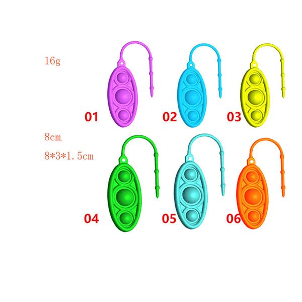 keychains 6 colors pop it push bubble fidget toy silicone keychain stress reliever sensory toys easy to hang key pendant kids adults gift ll, Silver
keychains 6 colors pop it push bubble fidget toy silicone keychain stress reliever sensory toys easy to hang key pendant kids adults gift ll, Silver