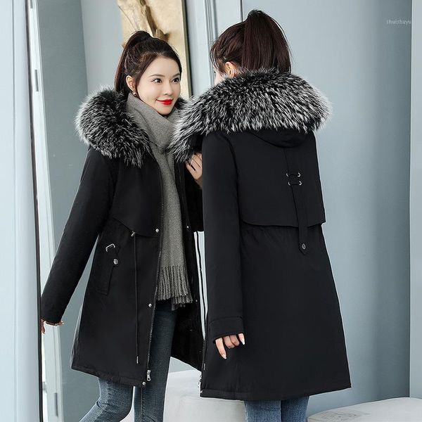 women's down & parkas fur collar parka overcome the tank wool heavy hair brought jacket female long thickening, Black
women's down & parkas fur collar parka overcome the tank wool heavy hair brought jacket female long thickening, Black
