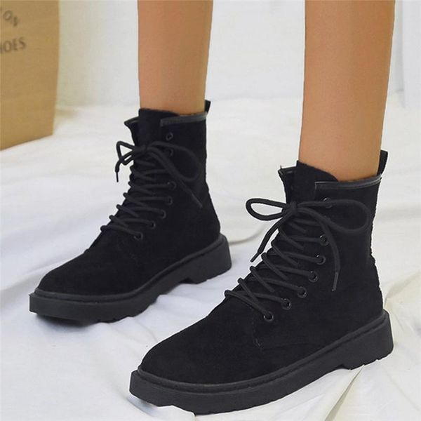 boots lace british short boot women style plus size flock shoes sewing soft footwear botas feminino a1, Black
boots lace british short boot women style plus size flock shoes sewing soft footwear botas feminino a1, Black