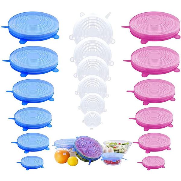 kitchen storage & organization silicone stretch lids 6 pack reusable bowl food covers sizes keeping fresh microwave safe
kitchen storage & organization silicone stretch lids 6 pack reusable bowl food covers sizes keeping fresh microwave safe