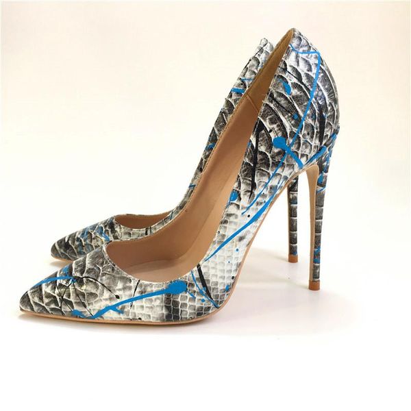 dress shoes brand fashion blue line snake pattern pointed high heel exquisite elegant single 12cm ladies party, Black
dress shoes brand fashion blue line snake pattern pointed high heel exquisite elegant single 12cm ladies party, Black