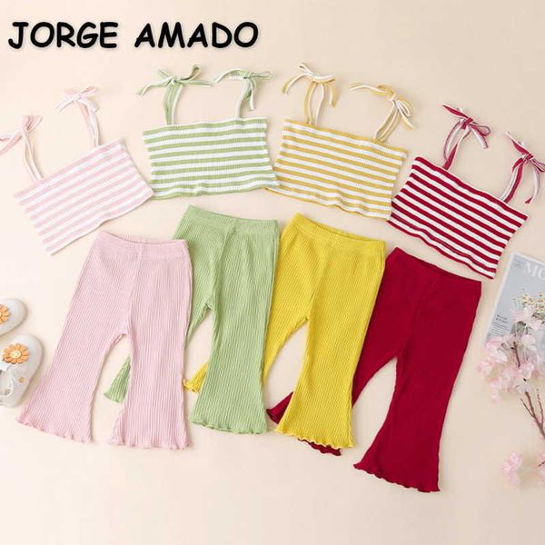 summer girl 2-pcs sets sling striped sleeveless waffle + solid color flared trousers kids outfits e002 210610, White
summer girl 2-pcs sets sling striped sleeveless waffle + solid color flared trousers kids outfits e002 210610, White