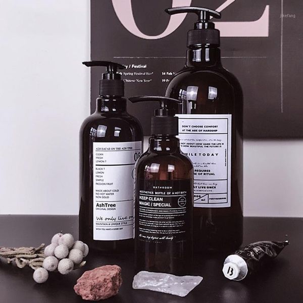 storage bottles & jars nordic style brown bath refillable bottle shower gel shampoo press
storage bottles & jars nordic style brown bath refillable bottle shower gel shampoo press
