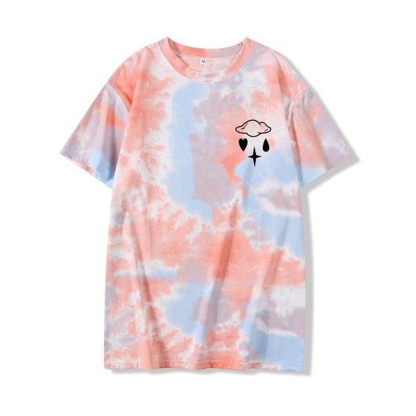 women's t-shirt women tie dye cloud printing summer japanese korean casual personality harajuku style fashion all-match female, White
women's t-shirt women tie dye cloud printing summer japanese korean casual personality harajuku style fashion all-match female, White