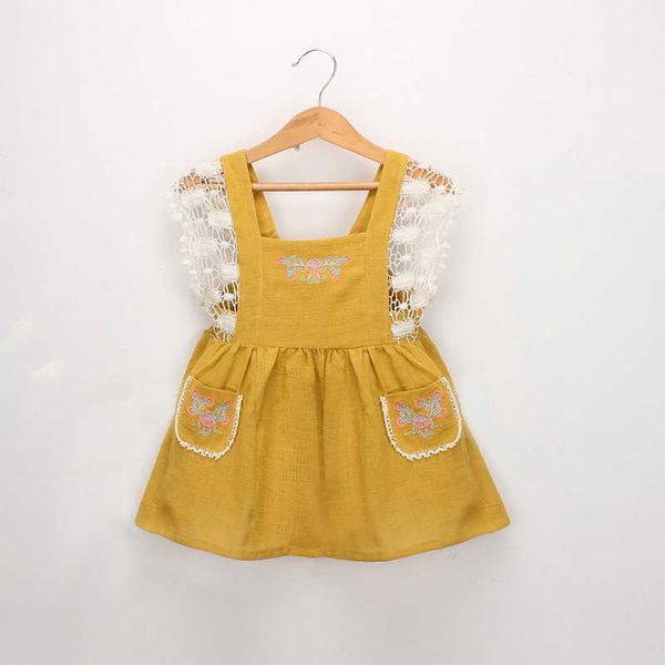 wholesale princess dresses for girls embroidery lace vintage summer linen suspender dress holiday children clothing lt006 210610, Red;yellow
wholesale princess dresses for girls embroidery lace vintage summer linen suspender dress holiday children clothing lt006 210610, Red;yellow