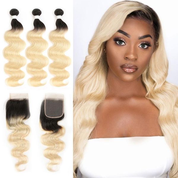 human hair bulks 1b/613 3 bundles with lace closure brazilian 2 tone dark roots ombre blonde body wave color weft djsbeauty, Black
human hair bulks 1b/613 3 bundles with lace closure brazilian 2 tone dark roots ombre blonde body wave color weft djsbeauty, Black