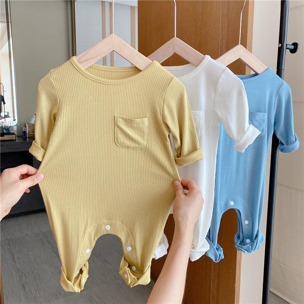jumpsuits 0-2t born brief solid color cotton thin jumpsuit autumn winter baby boys girls fashion soft long sleeve leisure wear rompers, Blue
jumpsuits 0-2t born brief solid color cotton thin jumpsuit autumn winter baby boys girls fashion soft long sleeve leisure wear rompers, Blue