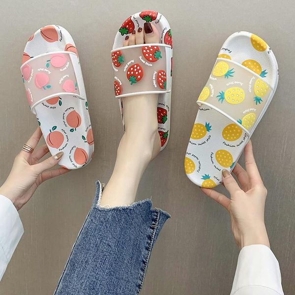 slippers tzldn women summer slide sandals beach slides cartoon fruits strawberry flip flops men couple shoes, Black 
slippers tzldn women summer slide sandals beach slides cartoon fruits strawberry flip flops men couple shoes, Black