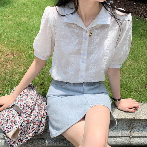 women's blouses & shirts ins floral embroidery loose shirt ulzzang japanese kawaii vintage female korean harajuku cute clothes for wome, White
women's blouses & shirts ins floral embroidery loose shirt ulzzang japanese kawaii vintage female korean harajuku cute clothes for wome, White