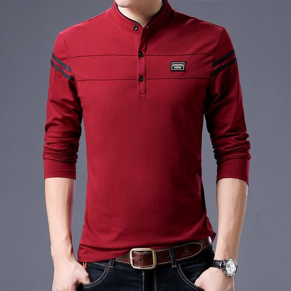 men's t-shirts t-shirt long sleeve fashion casual classic clothing mandarin collar cotton tees male t shirt oversized red white, White;black
men's t-shirts t-shirt long sleeve fashion casual classic clothing mandarin collar cotton tees male t shirt oversized red white, White;black