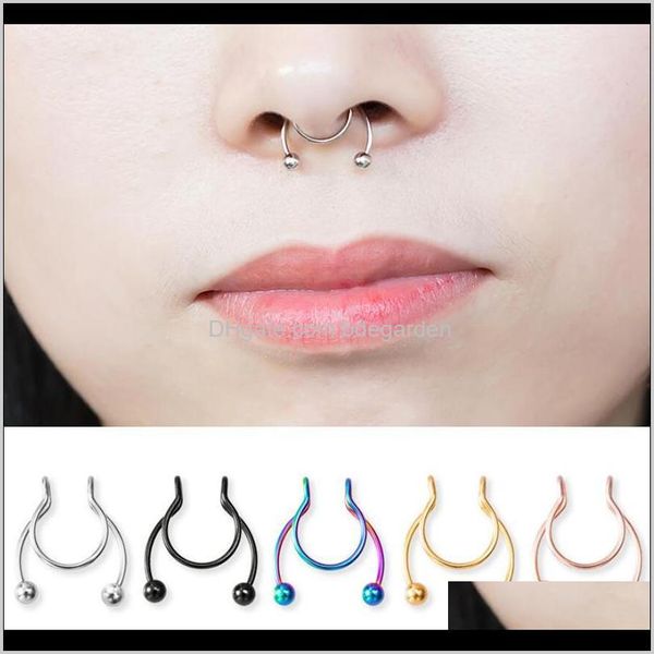 studs 5pcs/lot stainless steel fake nose piercing rings punk hoop septum ring surgical colorful body jewelry kvrur, Silver
studs 5pcs/lot stainless steel fake nose piercing rings punk hoop septum ring surgical colorful body jewelry kvrur, Silver