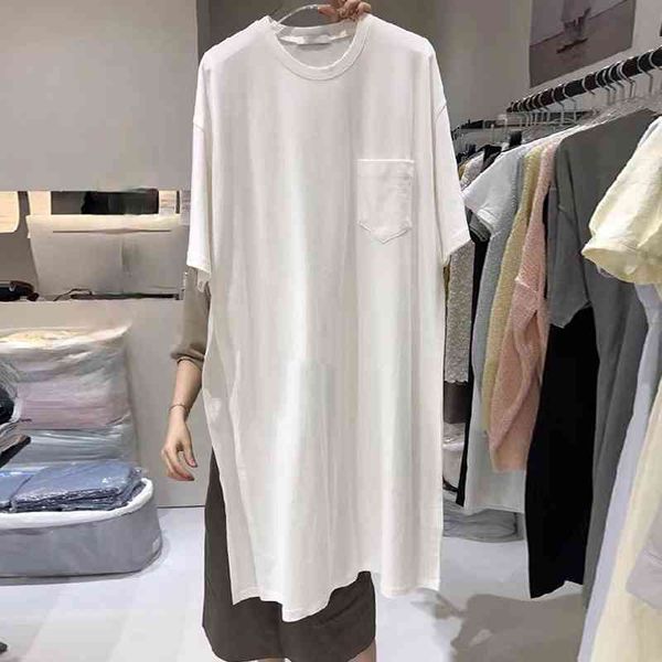 summer fashion slit designed t shirts dress for women simple solid o-neck dresses women comfortable vestido mujer 210514, Black;gray
summer fashion slit designed t shirts dress for women simple solid o-neck dresses women comfortable vestido mujer 210514, Black;gray