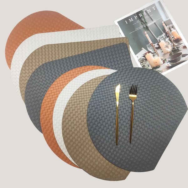 woven mat pure color simple leather double sided pu western european thermal insulation table
woven mat pure color simple leather double sided pu western european thermal insulation table