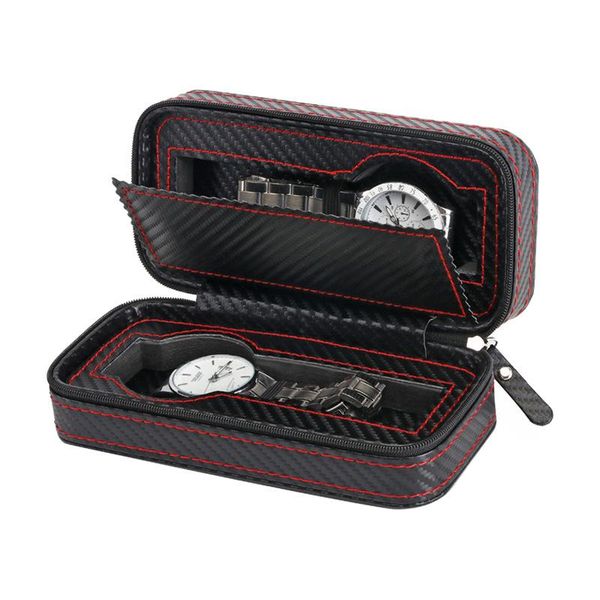 watch boxes & cases zipper bag storage organizer box brown leather travel case roll black carbon fiber gift, Black;blue
watch boxes & cases zipper bag storage organizer box brown leather travel case roll black carbon fiber gift, Black;blue